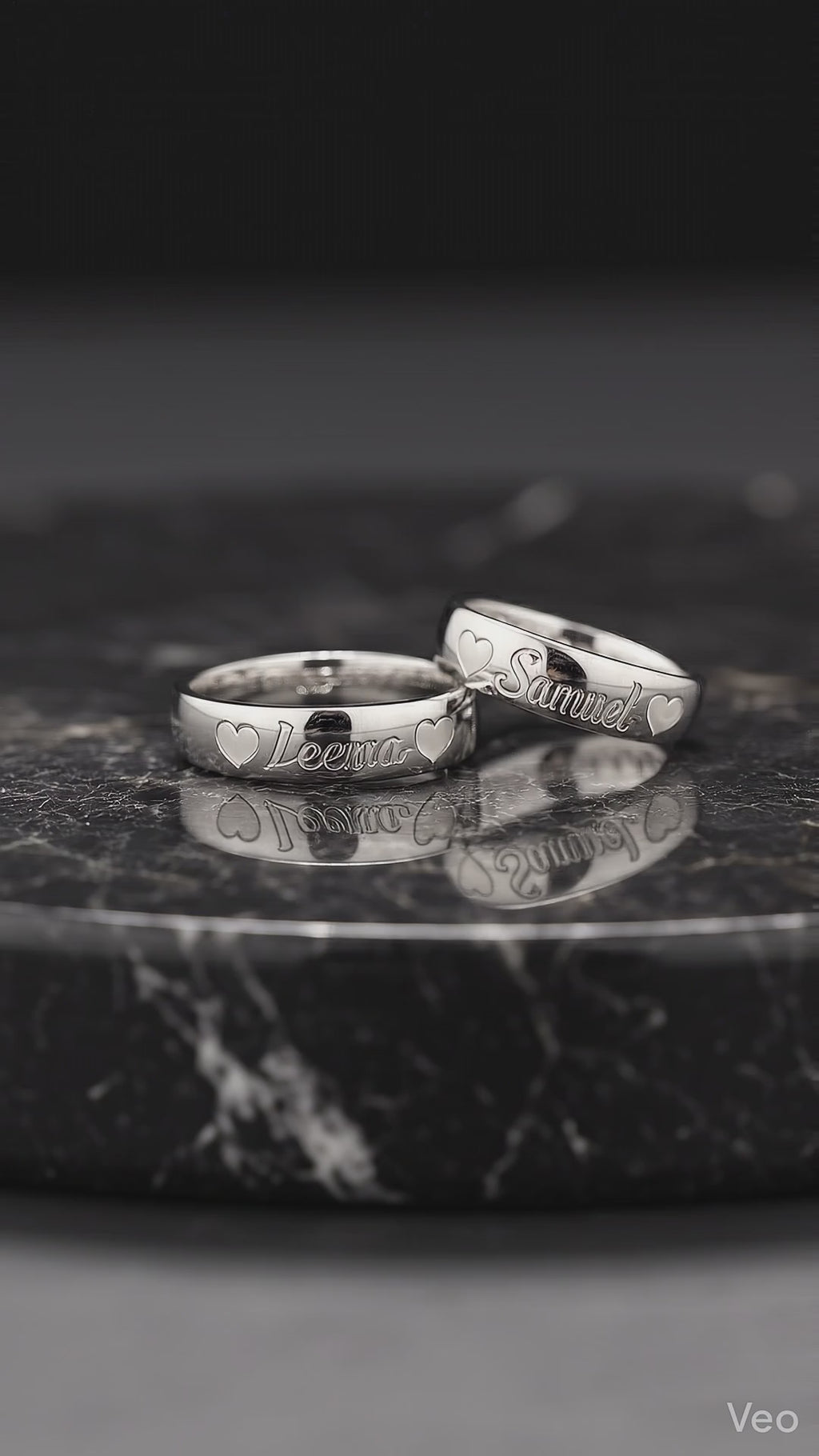 silver couple rings
