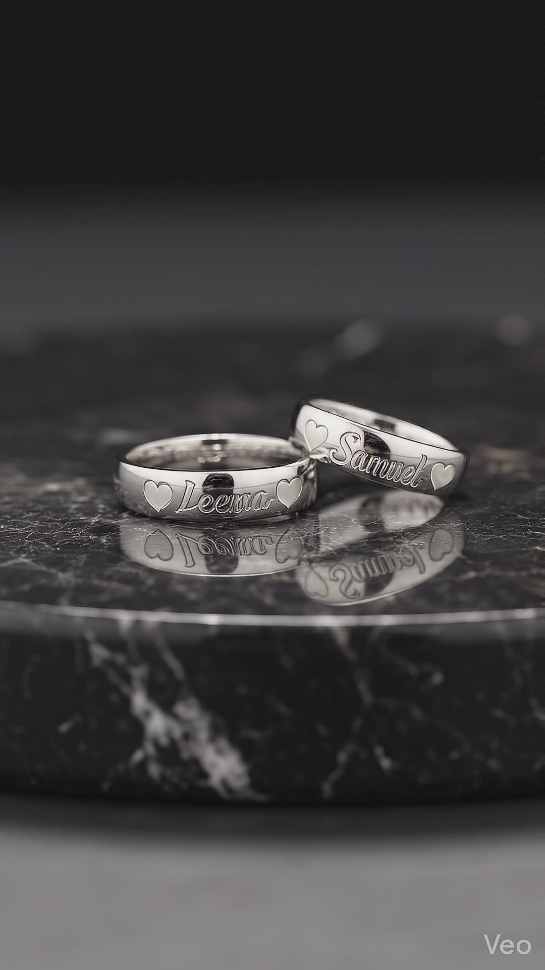 silver couple rings