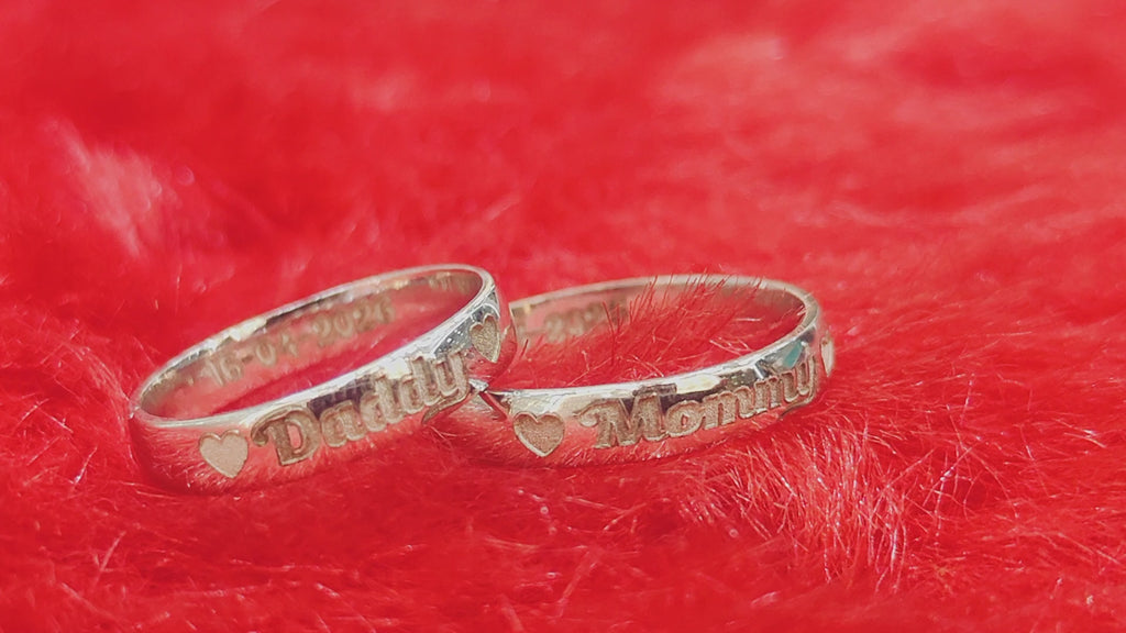 silver couple rings